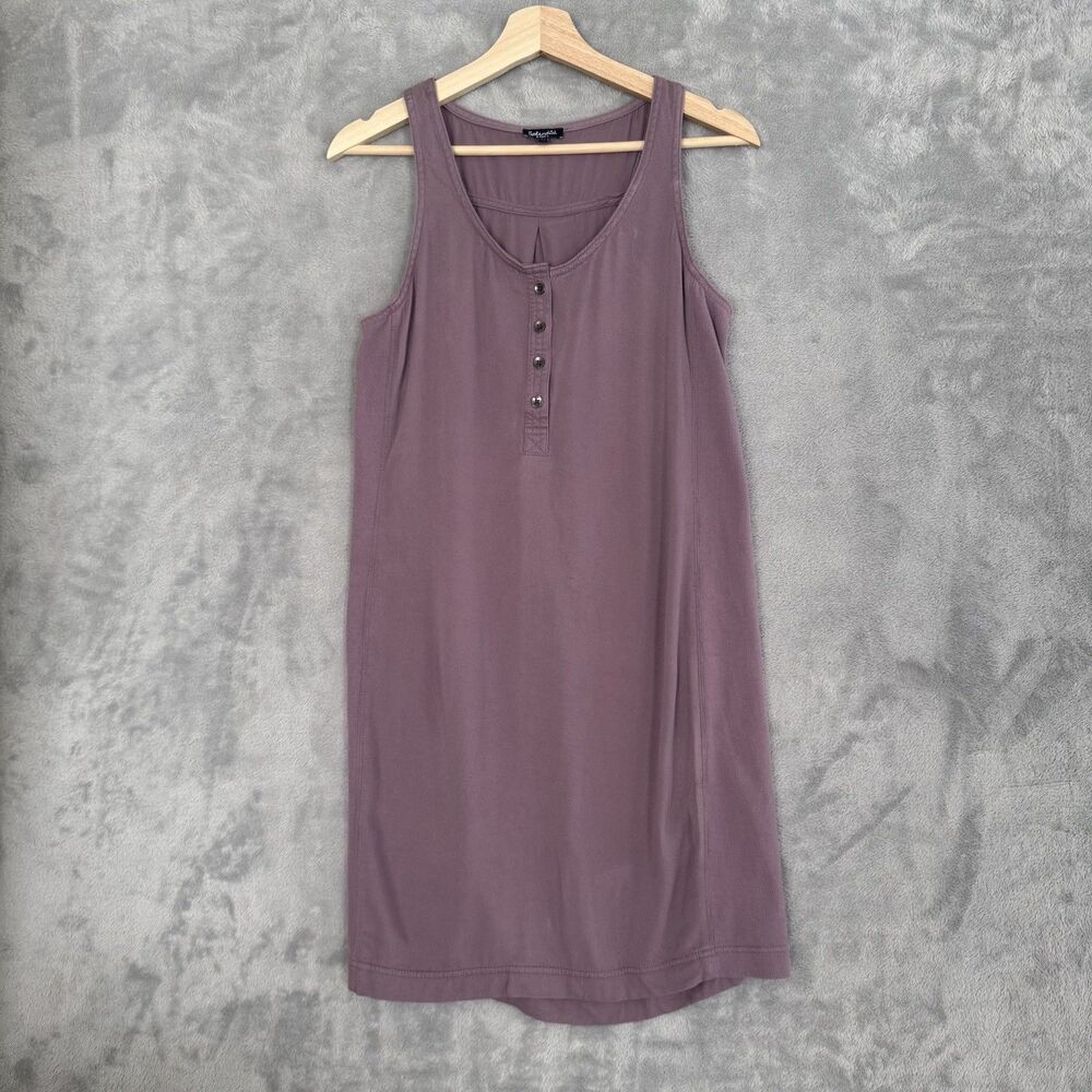 Splendid Promenade Faded Purple Ribbed Henley Tank Dress Size XSmall Summer